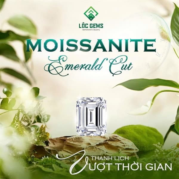 Moissanite Hình Chữ Nhật